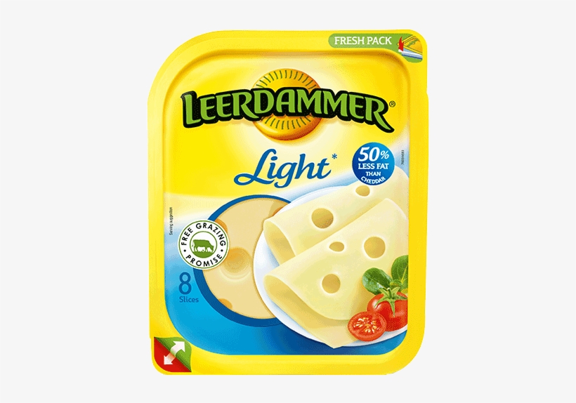 Light, Reduced Fat Cheese Slices - Leerdammer Cheese, transparent png download
