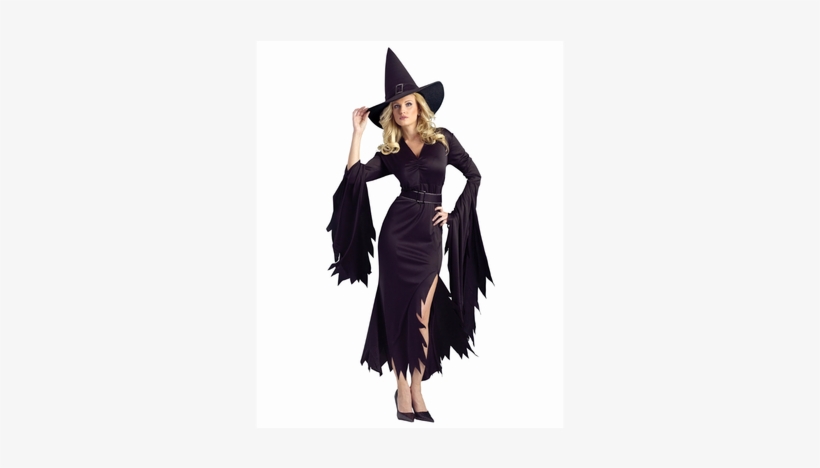 All Black Gothic Witch Halloween Costume, transparent png download