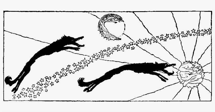 The Chariot Is Pursued By A Ferocious Warg Known As - Hati And Skoll, transparent png download