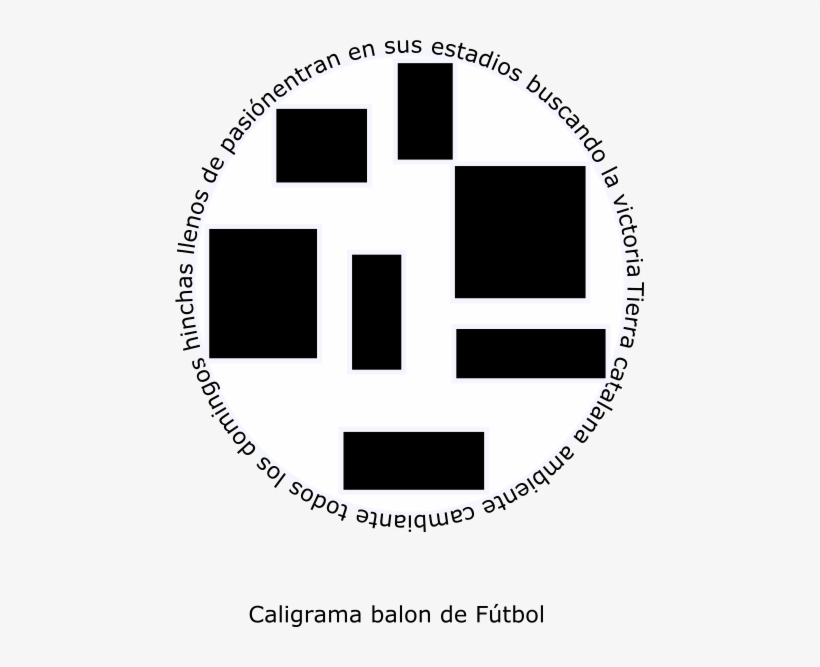 Caligrama Balon De Futbol - Caligrama De Un Balon De Futbol, transparent png download