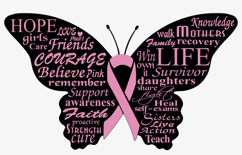 Breast Cancer Butterfly 2012 Final 740k - Breast Cancer Butterfly, transparent png download