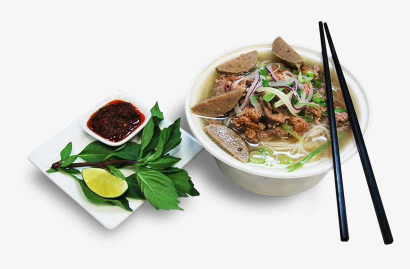 Beef Noodle Soup With Meat Ball - Pho Noodle Png, transparent png download