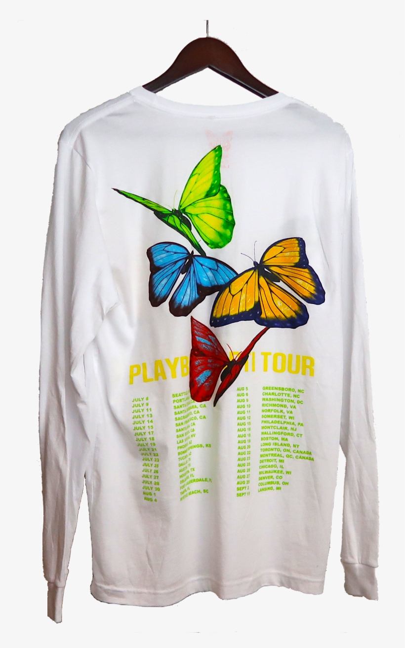 Playboi Carti Butterfly Long Sleeve - Playboi Carti Butterfly Shirt, transparent png download