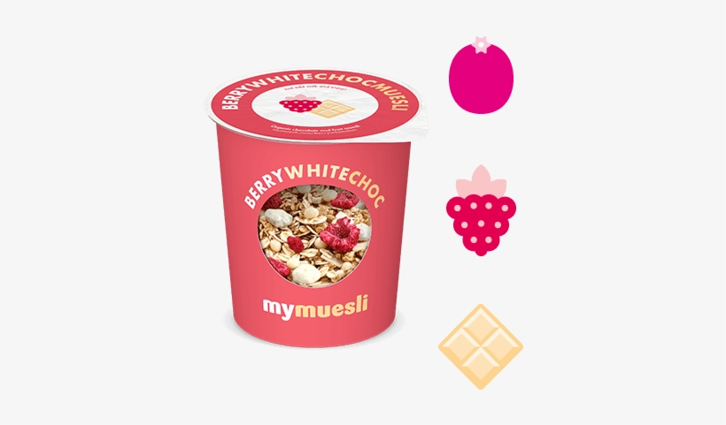 Berry White Choc Muesli 2go - Mymuesli 2go Bio Berry White Choc Muesli, 85 G, transparent png download