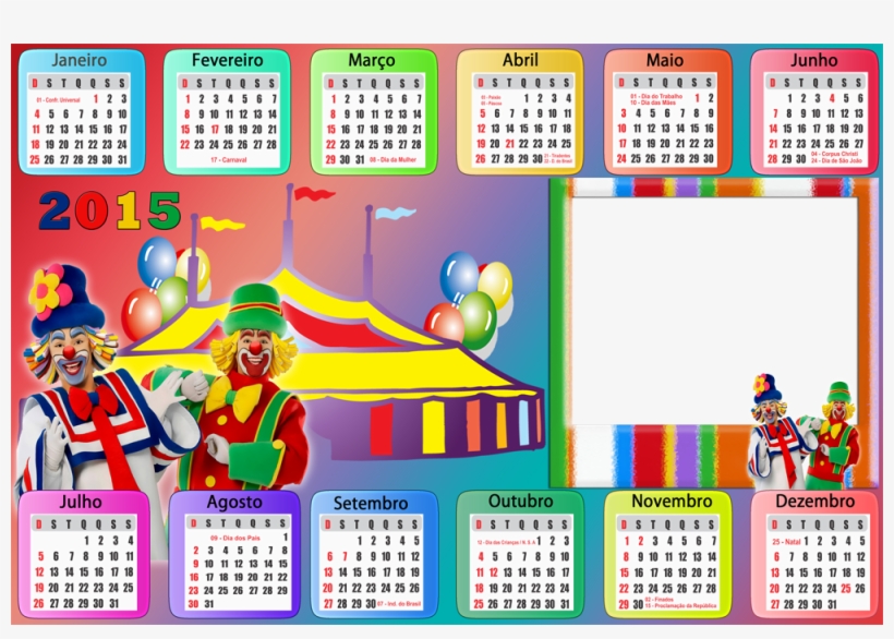 Moldura Circo Patati 2015 - Calendario 2018 Do Patati Patata, transparent png download