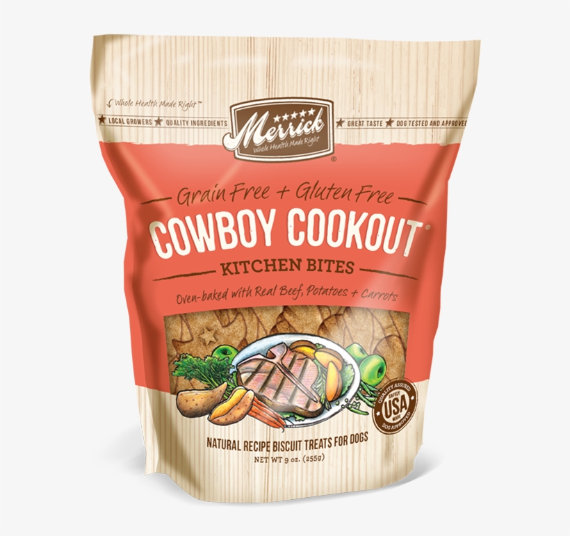 Merrick Kitchen Bites Cowboy Cookout 9oz - Merrick Dog Treats, transparent png download