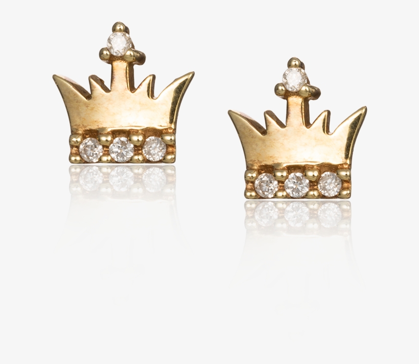 Brinco Infantil Coroas De Princesa - Brinco De Coroa Em Ouro, transparent png download