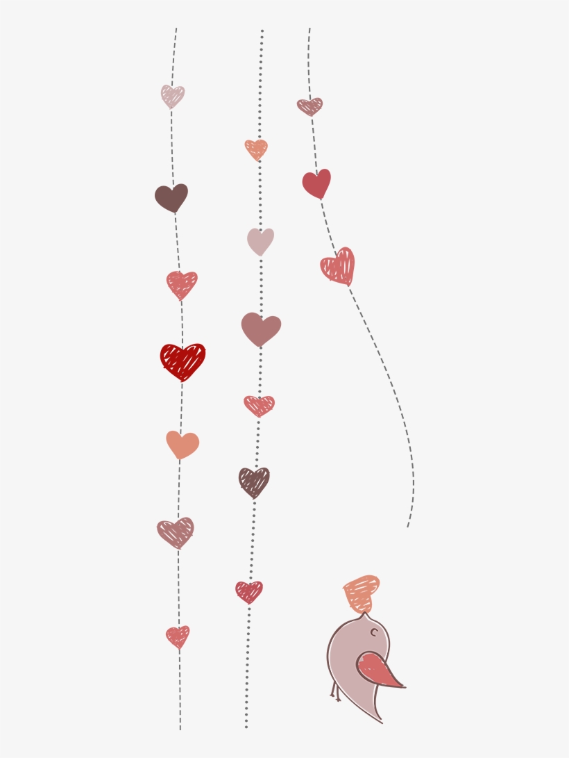 Kids Hearts Bird Wall Sticker - Goal, transparent png download