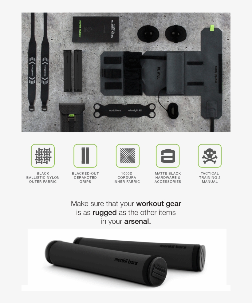 Https - //www - Kickstarter - Bars 2 A Gym You Can - Monkii Bars 2 Tactical, transparent png download