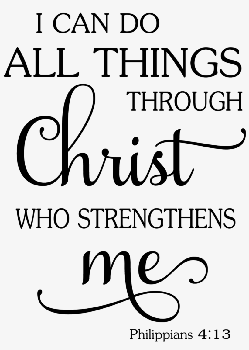 I Can Do All Things *stencil Only* Sawdust & Swirls - Can Do All Things Thru Christ, transparent png download
