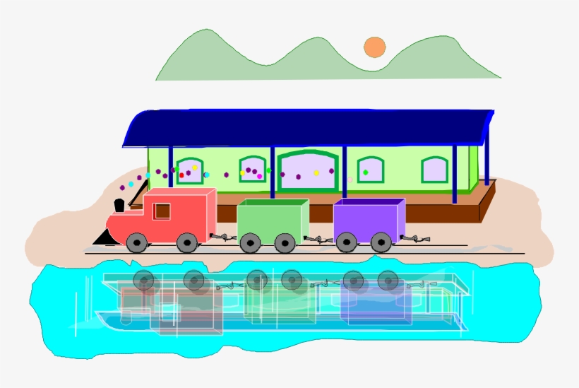 Subway Clipart Green Train, transparent png download