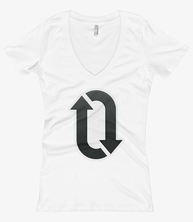 Women's Emoji V-neck - Number, transparent png download