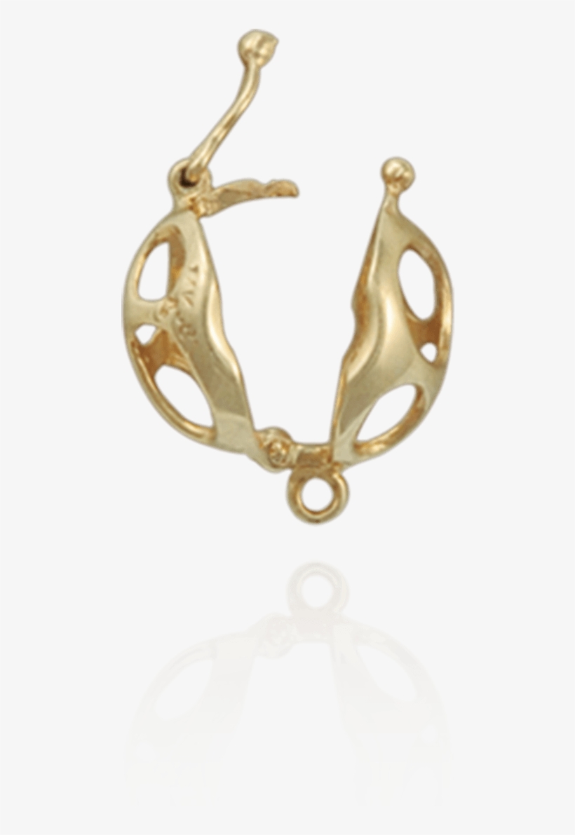 Cage Clasps With Open Circle Design - Earrings, transparent png download