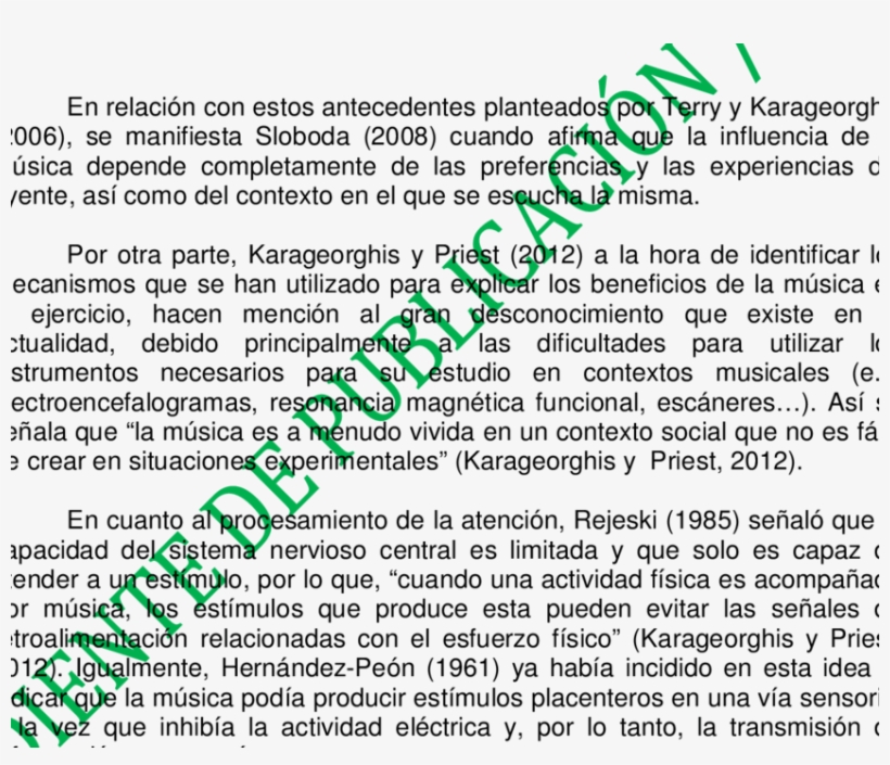 Marco Conceptual De Los Beneficios De La Música En - Document, transparent png download