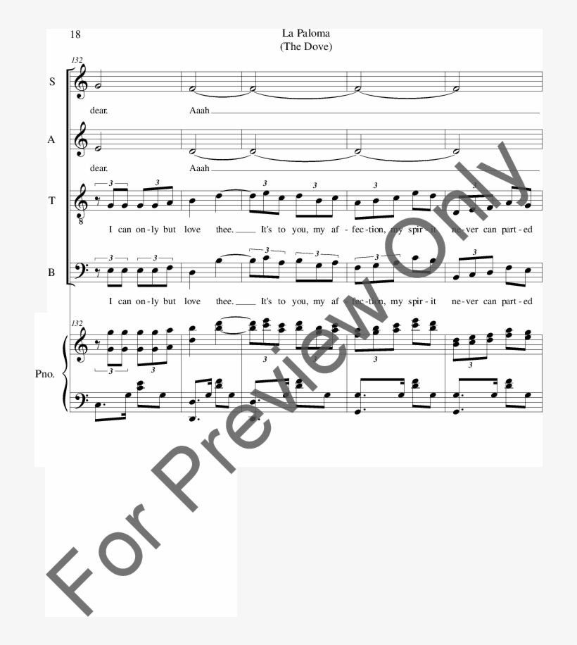 La Paloma Thumbnail Carol Of The Birds Sheet Music Catalan Transparent Png 816x1056 Free Download On Nicepng