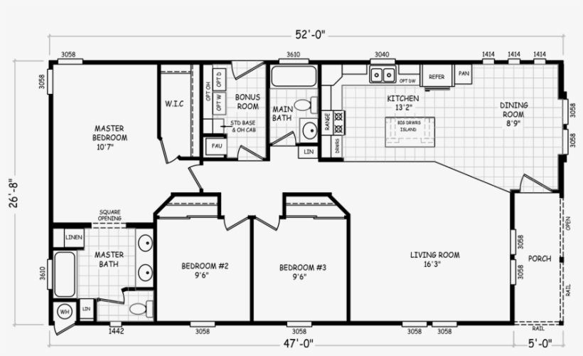 3 Beds - Factory Select Homes, transparent png download