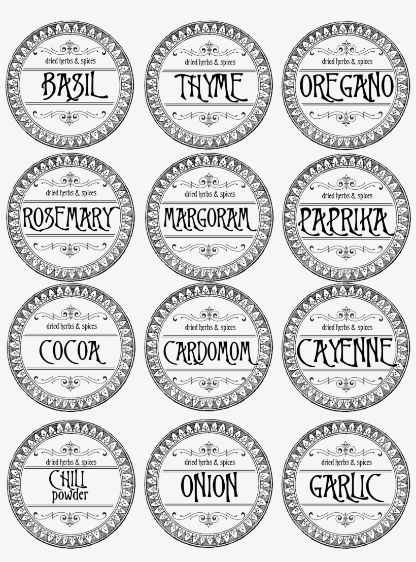 Free Printable Kitchen Spice Labels The Graffical Muse Inspirational 