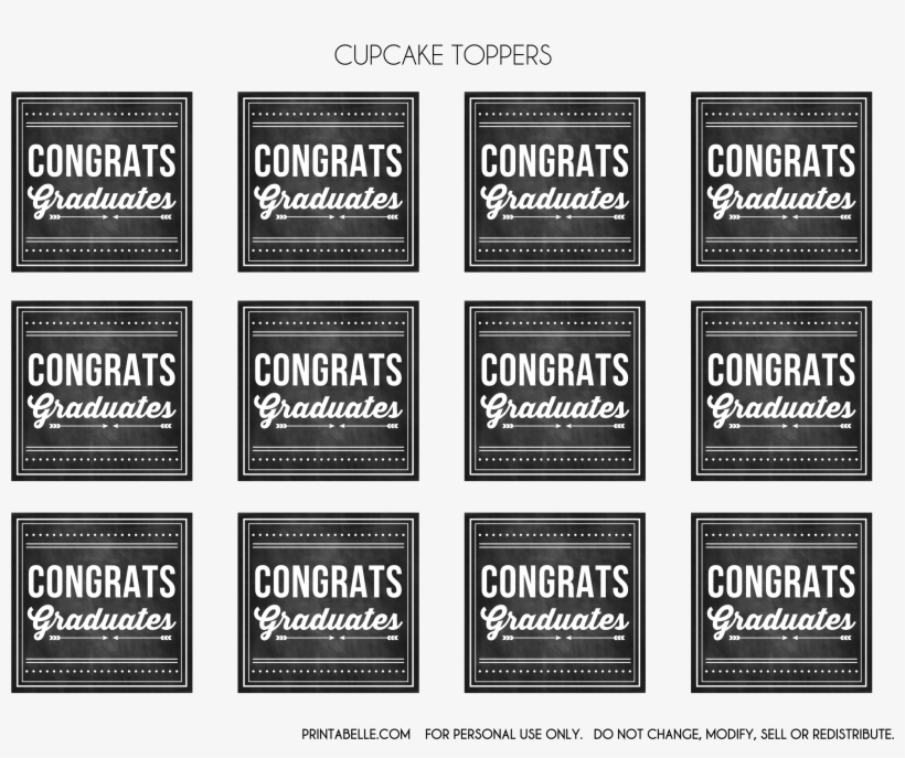 Free Graduation Chalkboard Party Printables From Printabelle - Free Graduation Printables 2018, transparent png download