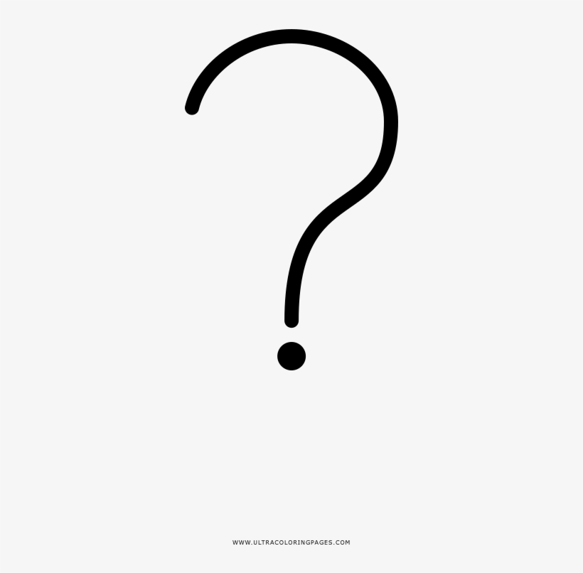 Dibujo De Signo De Interrogación Para Colorear, transparent png download