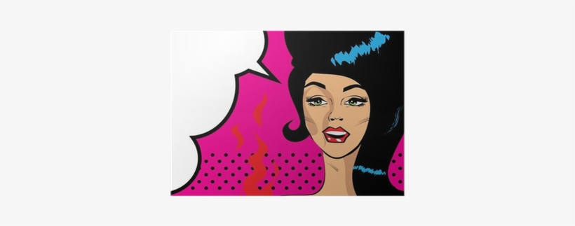 Retro Pop Art Hot Woman Love Vector Illustration Of - Pop Art Peluqueria, transparent png download