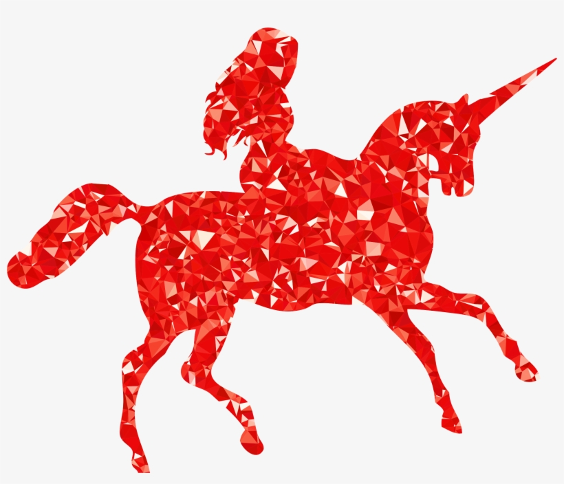 This Free Icons Png Design Of Ruby Woman Riding Unicorn, transparent png download