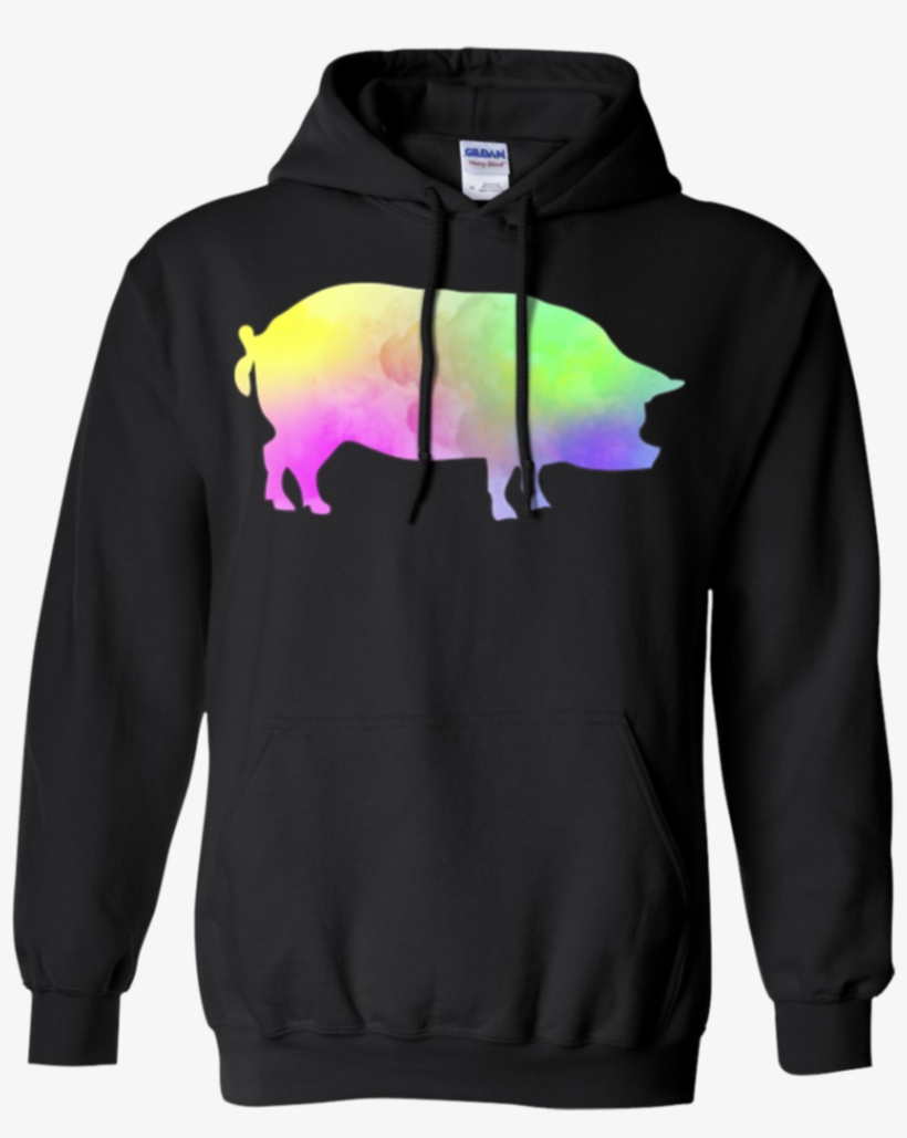 Colorful Pig Farmer Watercolor Art Graphic T-shirt - Shirt, transparent png download