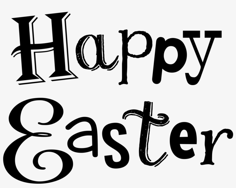 Black And White Plush Design Religious Black And White Happy Easter 
