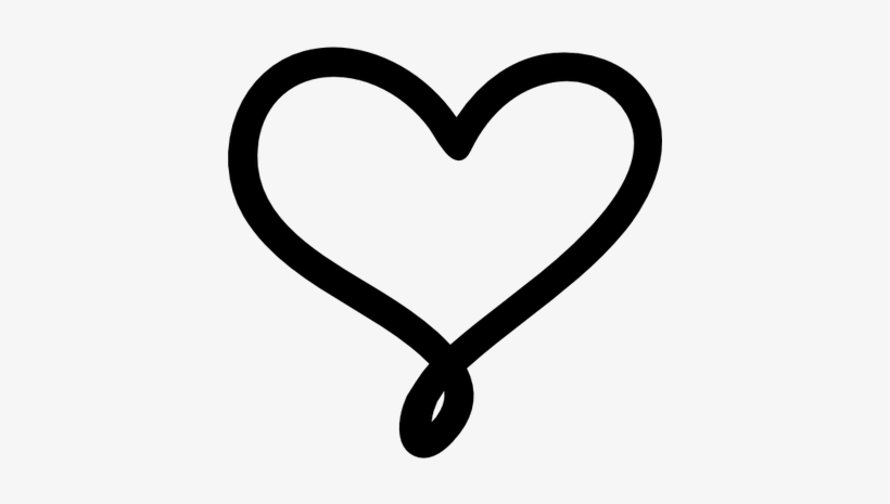 Valentines Day Heart Black And White, transparent png download