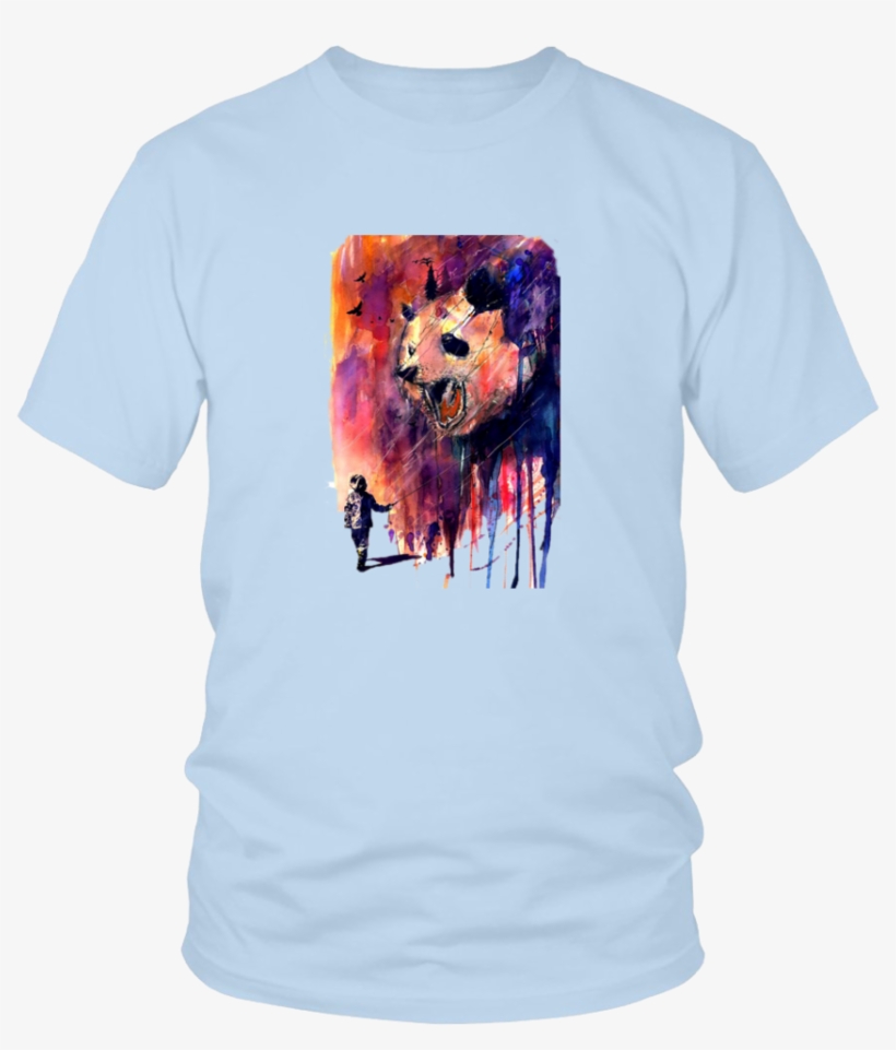 Panda Watercolor T-shirt - Out To Play Framed Art Print - Scoop Black Mini 10", transparent png download