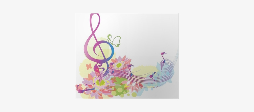 Summer Music With Decorative Treble Clef Poster • Pixers® - Spring Band Concert Clip Art, transparent png download