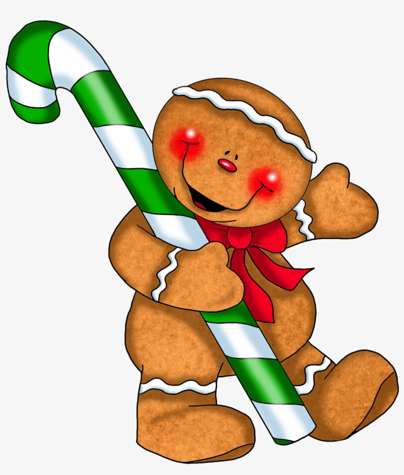 Toy Story 3 Clip Art - Gingerbread Man Holding A Candy Cane, transparent png download
