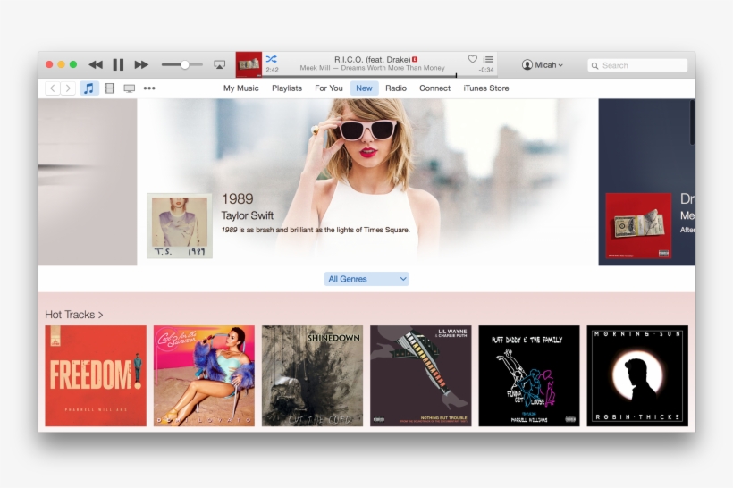 The Other Two Notable Parts Of Apple Music Are Connect, - Apple Music Interface Desktop, transparent png download