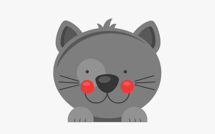 Peeking Svg Scrapbook Cut File Cute Files - Miss Kate Cuttables Cat, transparent png download