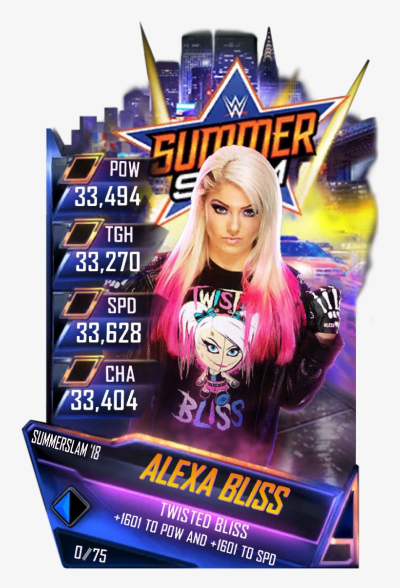 Alexabliss S4 21 Summerslam18 - Wwe Supercard Summerslam 18, transparent png download