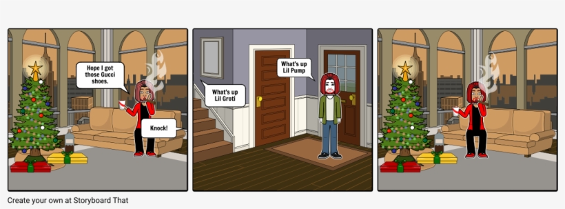 Lil Pump's Christmas - Cartoon, transparent png download