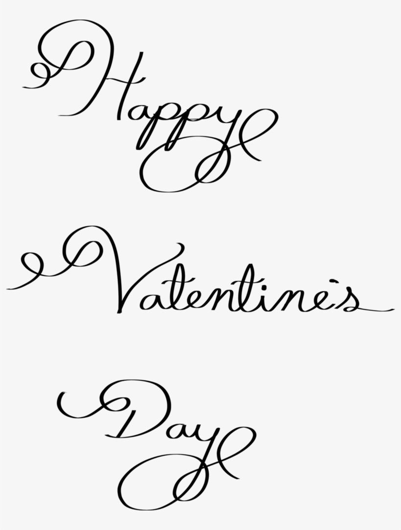 Calligraphy Wall Decal Handwriting Clip Art - Valentine Day Png White, transparent png download