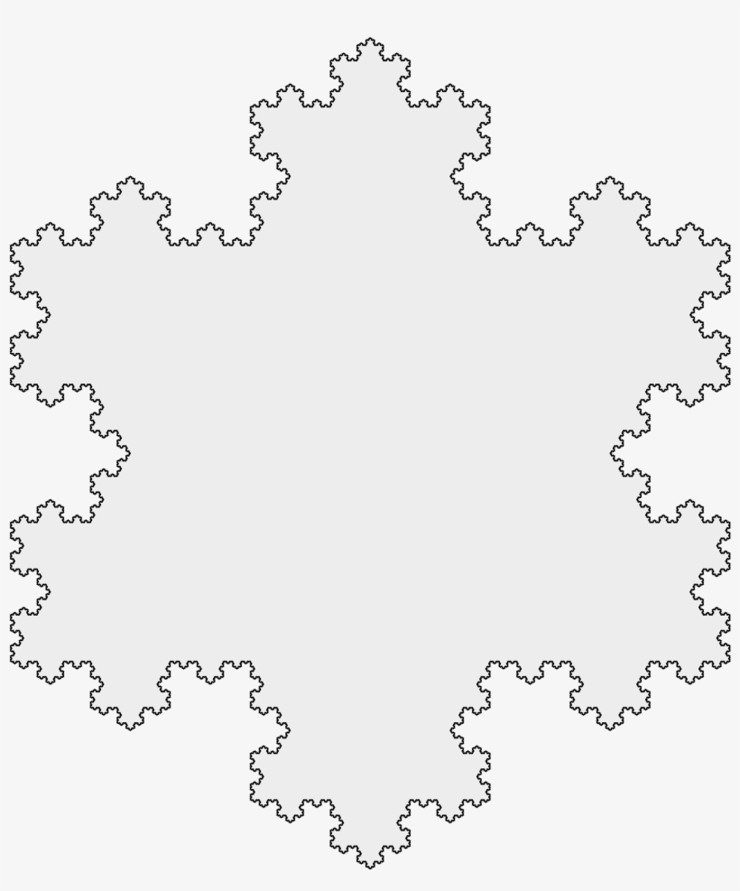 Open - Koch Snowflake 7th Iteration, transparent png download