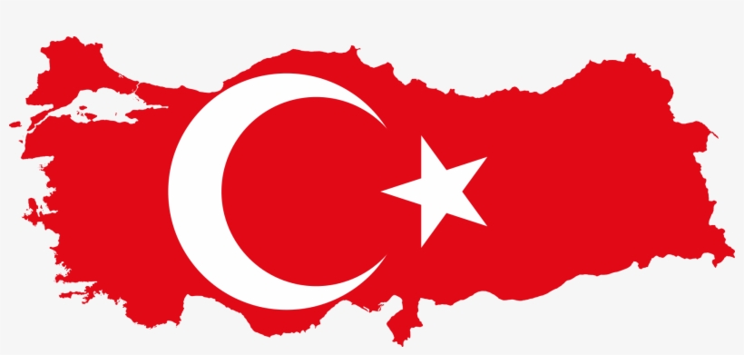 Flag-map Of Turkey - Turkey Flag And Map, transparent png download