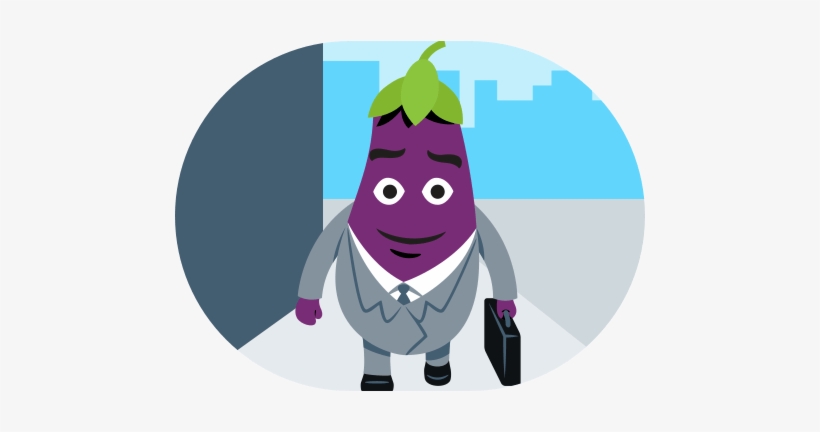 Eggplant Life - Sticker, transparent png download