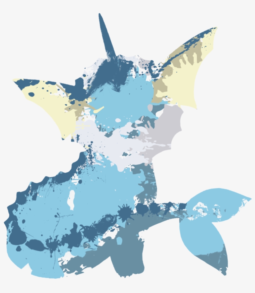 Vaporeon Paint Splatter Graphics - Transparent Paint Splash Blue, transparent png download