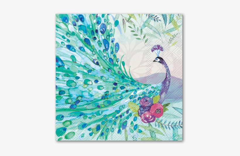 Pagoda Peacock Luncheon Napkins, transparent png download