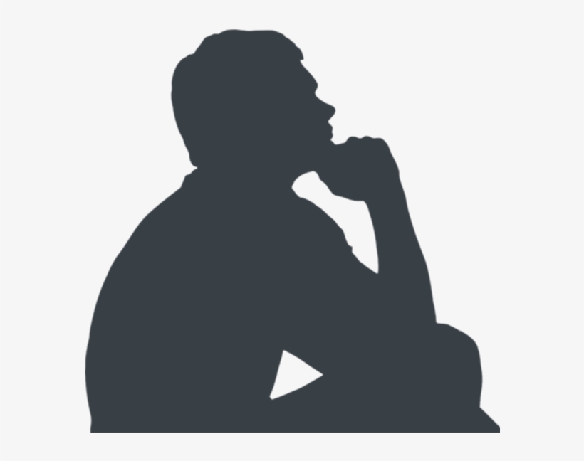 Man Thinking Silhouette, transparent png download