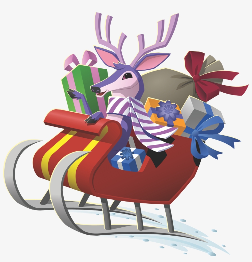 Deer In Sleigh - Animal Jam Deer Clipart Transparent, transparent png download