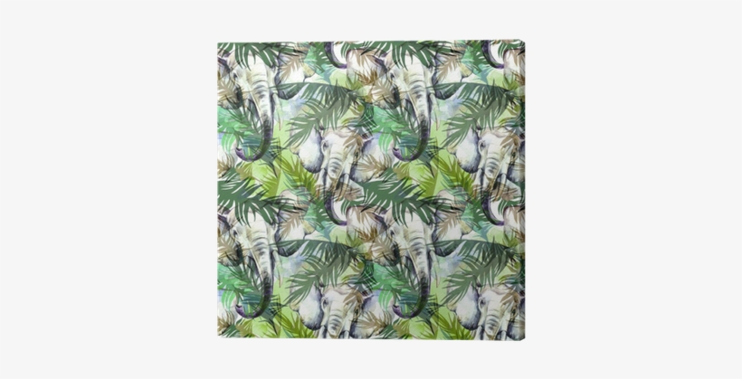 Watercolor Exotic Seamless Pattern - Watercolor Painting, transparent png download
