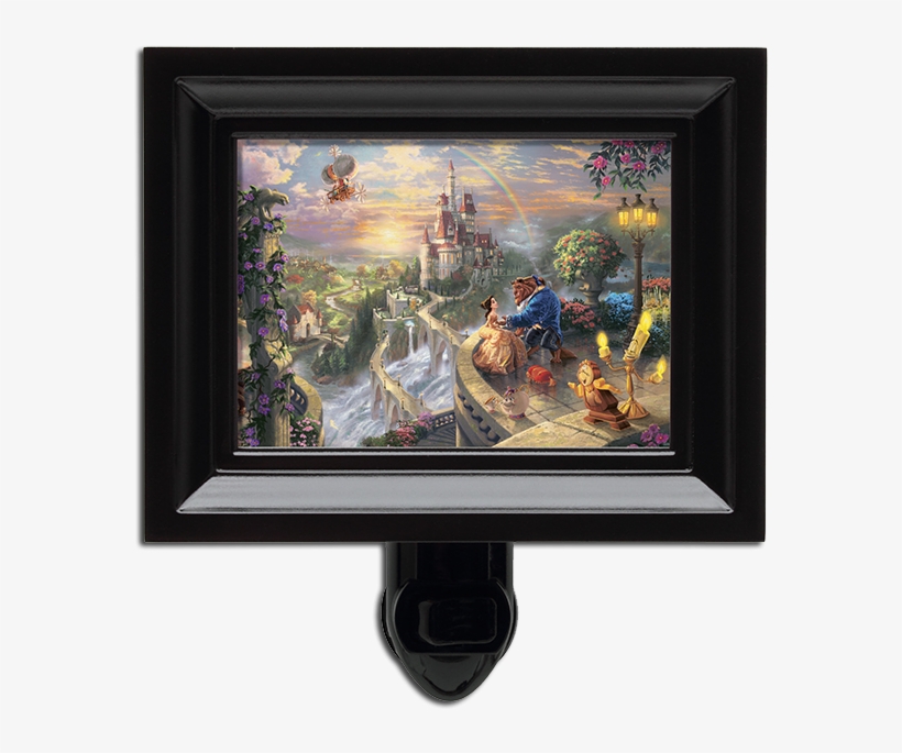 Beauty And The Beast Night Light - Thomas Kinkade Beauty And The Beast Falling, transparent png download