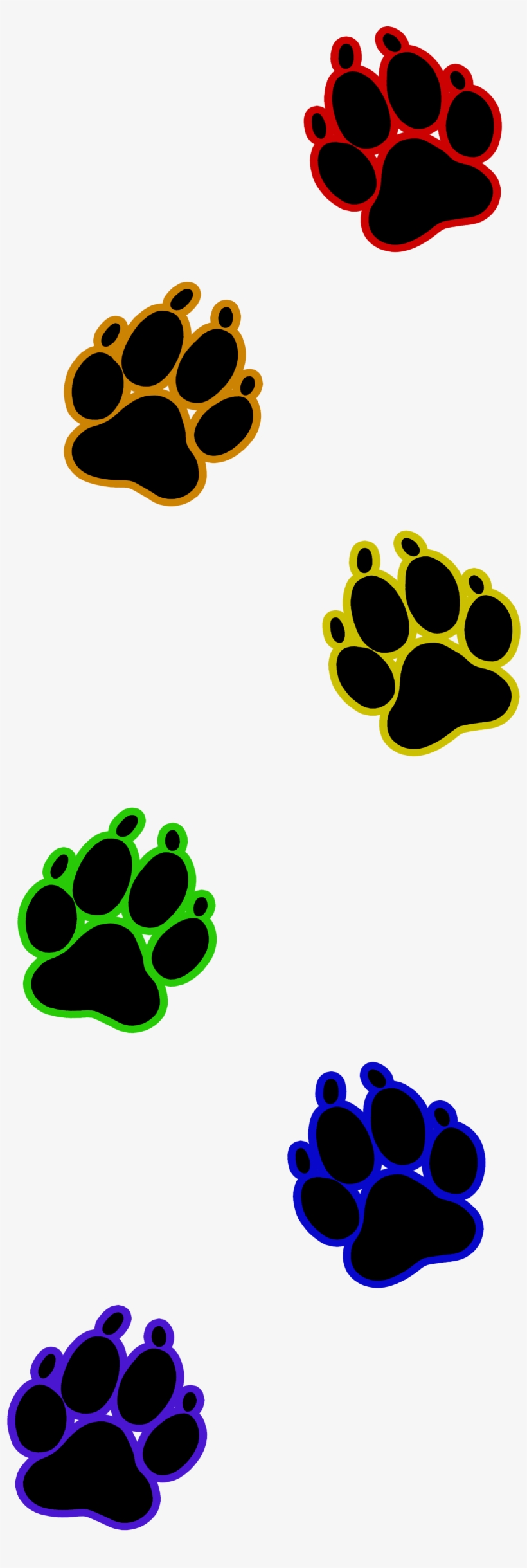 Dog Paw Rainbow - Dog, transparent png download