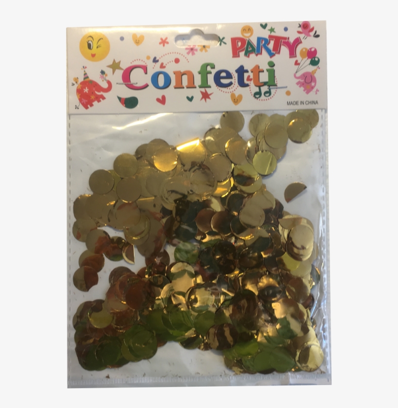Round Shape Confetti Foil 1,5 Cm Gold - Gold, transparent png download