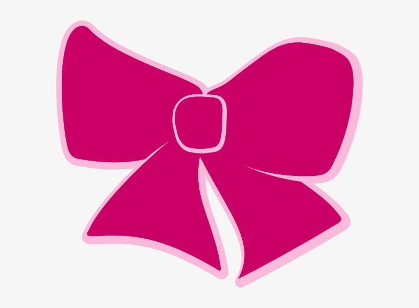 Pink Hair Ribbon Sticker Download Girly Vector Hair Ribbon - Pink Ribbon Png Clipart - HD ...
