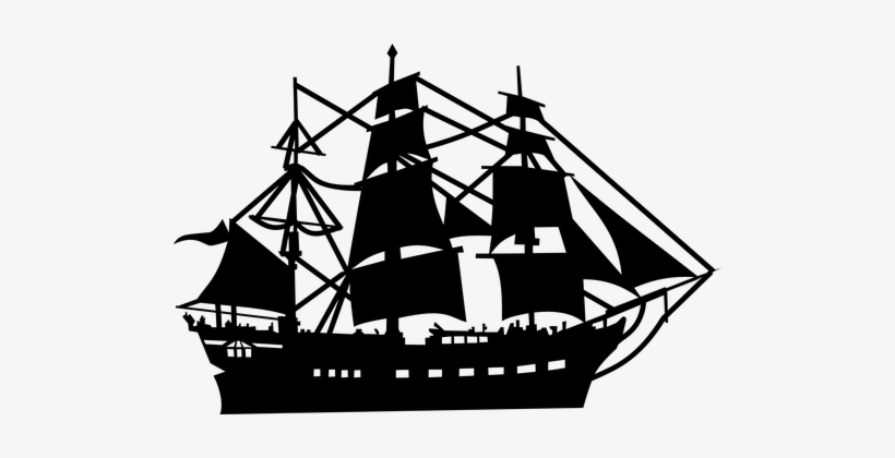 Sailer Boat Ship Silhouette Sailing Ship P - Ship Silhouette Png, transparent png download