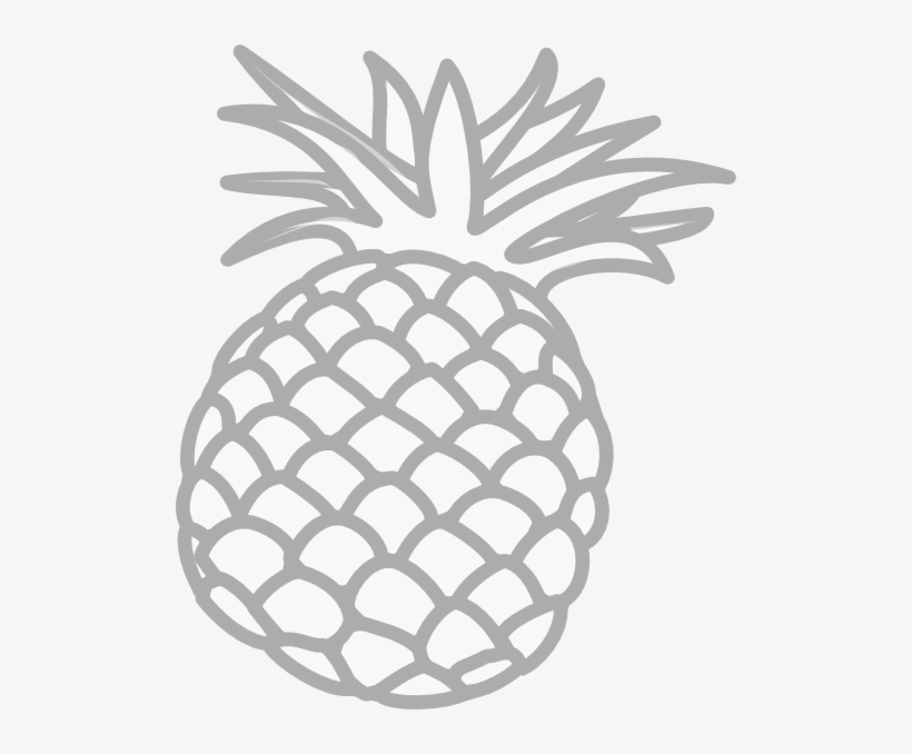 Small - Outline Image Of Pineapple, transparent png download